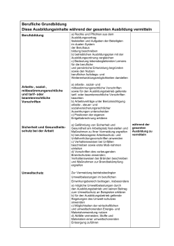 Rahmenlehrplan Kauffrau/-mann für Büromanagement