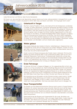 Humla Jahresr&uuml;ckblick 2015