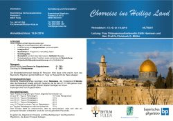 Prospekt Chorreise Israel 2016