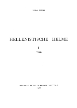 hellenistische helme - Giorgio Bretschneider Editore