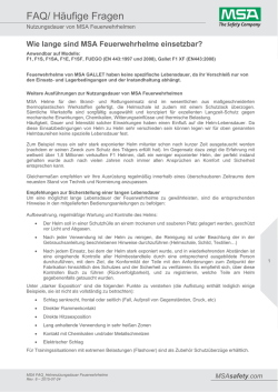 hinweise zu gebrauchsdauer / lebensdauer von msa