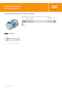 Technisches Datenblatt Befestigungs