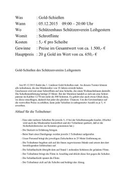 Gold-Schie&szlig;en Wann - Sch&uuml;tzenverein Leihgestern