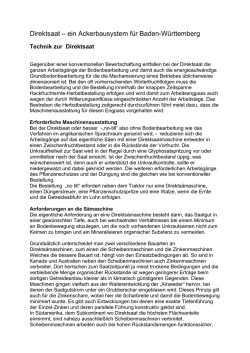 Direktsaat &ndash; ein Ackerbausystem f&uuml;r Baden