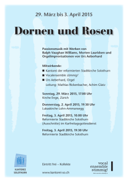 Flyer «Dornen und Rosen