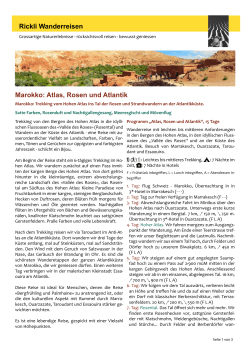 Marokko: Atlas, Rosen und Atlantik Rickli Wanderreisen