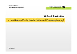 Dr. Dorothea Hokema "Gr&uuml;ne Infrastruktur