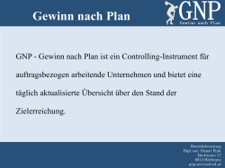 GNP-Gewinn nach Plan