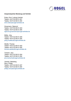 Inland Erden, Emir / Leitung Vertrieb Telefon +49 70 22 60 01