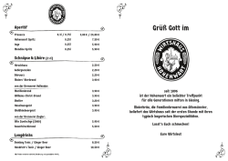 Gr&uuml;&szlig; Gott im - Wirtshaus Hohenwart