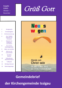 Grüß Gott - Kirchengemeinde Issigau