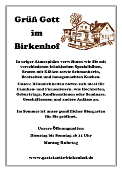 Gr&uuml;&szlig; Gott im Birkenhof