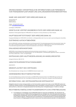 grundlegende vorvertragliche informationen zum