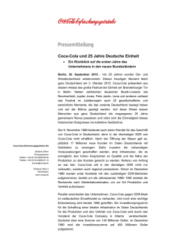 Coca-Cola Erfrischungsgetränke AG ∙ Friedrichstraße 68 ∙ 10117