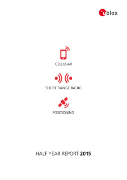 half year report 2015 - U-Blox