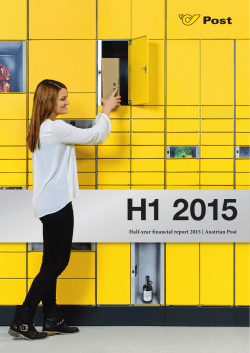 Half-year financial report 2015 | Austrian Post
