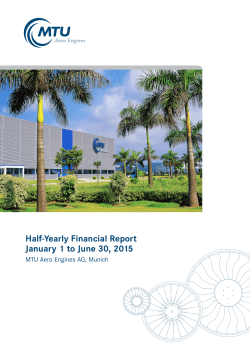 Half-Yearly Financial Report January 1 to June 30, 2015