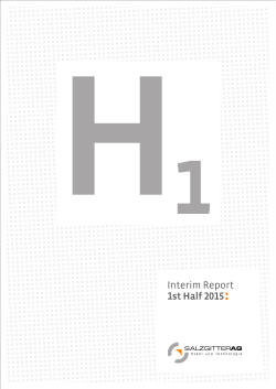Interim Report 1st Half 2015