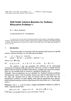 Half-Stable Solution Branches for Ordinary Bifurcation Problems *)