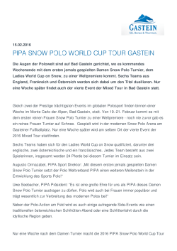 PIPA SNOW POLO WORLD CUP TOUR GASTEIN