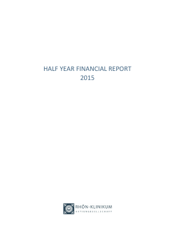 half year financial report 2015 - Rhön