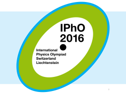 Praesentation Olympiade IPHO - Physik-Institut