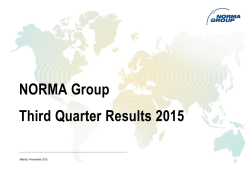 NORMA Group Half Year Results 2011