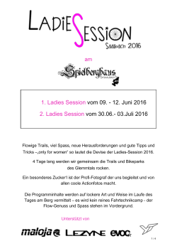 Ladies Session Saalbach 2016 Ausschreibung final - Bike