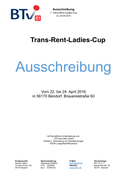 Trans-Rent-Ladies-Cup - Bendorfer Tennisverein 81 eV