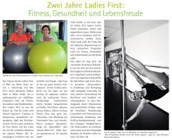 Zwei Jahre Ladies First - Frauen Fitness Studio in Weil