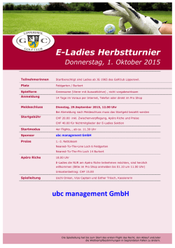 E-Ladies Herbstturnier