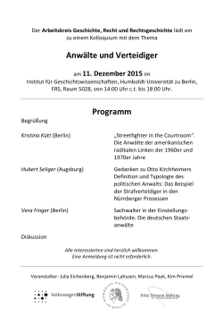 Anwälte und Verteidiger Programm