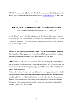 (Verhandlungs-)Lösung - auch über Schiedsverfahren und Mediation.