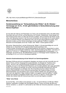 MenschenZoos Sonderausstellung zur "Schaustellung des Wilden