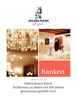 Bankett - Hotel Wilden Mann Luzern