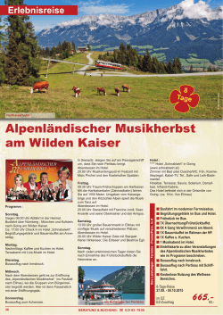 Alpenländischer Musikherbst am Wilden Kaiser - Gilbach