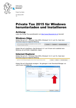 Private Tax 2015 für Windows herunterladen und Installieren