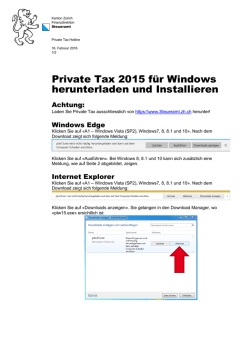 Private Tax 2015 f&uuml;r Windows herunterladen und Installieren