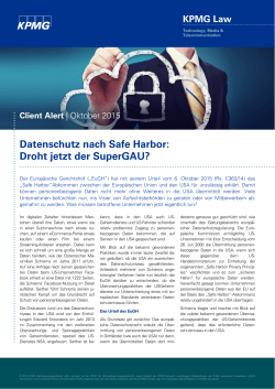 Datenschutz nach Safe Harbor: Droht jetzt der