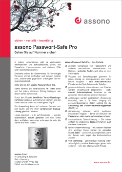 assono Passwort