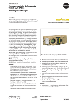 Bauart 3731 Elektropneumatischer Stellungsregler TROVIS SAFE