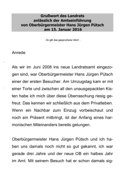Gru&szlig;wort Landrat J&uuml;rgen B&auml;uerle