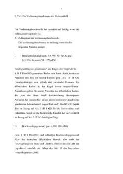 Die Verfassungsbeschwerde hat Aussicht auf Erfolg, wenn sie