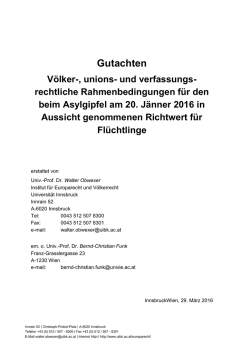 Gutachten - Bundeskanzleramt