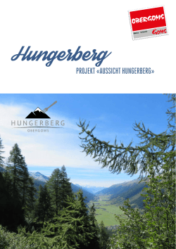 AusSicht Hungerberg - Obergoms Tourismus