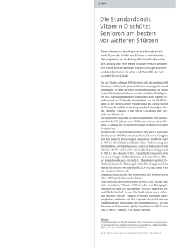 Die Standarddosis Vitamin D sch&uuml;tzt Senioren am besten vor