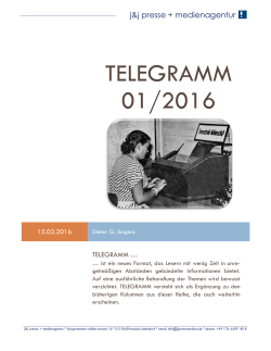 telegramm 01/2016 - jjpressemedien.de