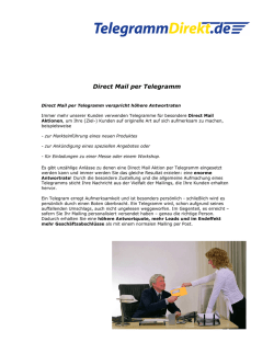 Direct Mail per Telegramm