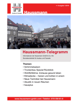 Haussmann-Telegramm - Haussmann GmbH & Co. KG