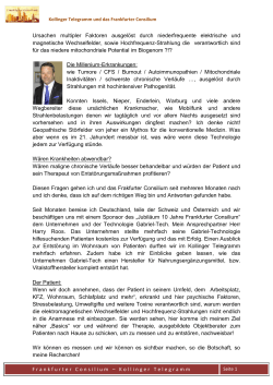 Frankfurter Consilium – Kollinger Telegramm Ursachen multipler